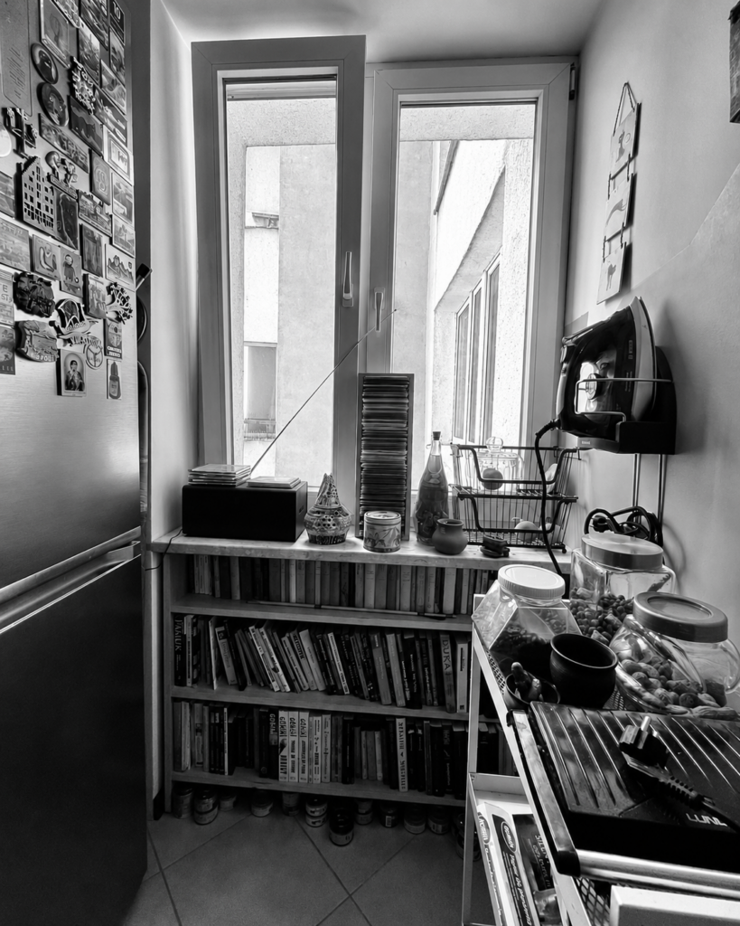 Lived-in kitchen in Grochów home in Warsaw